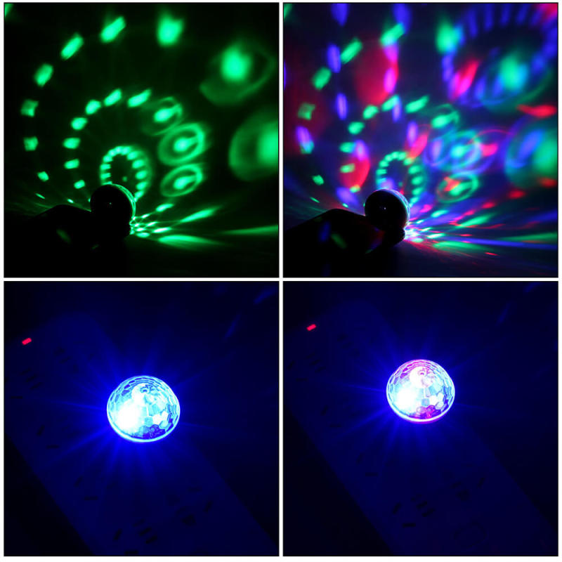 Mini Disco Light Bulb Sound Activated Party Lights 2PCS