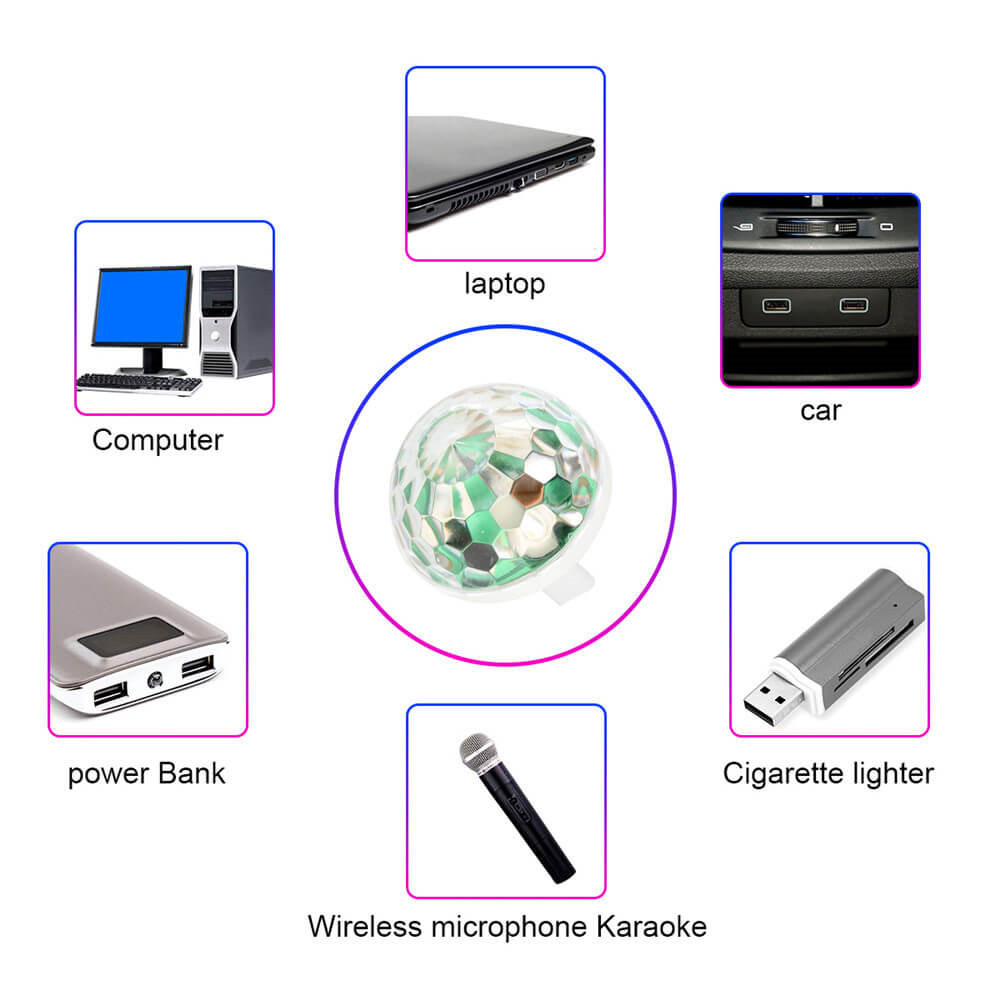 Mini Disco Ball Light for Party Birthday DJ Stage