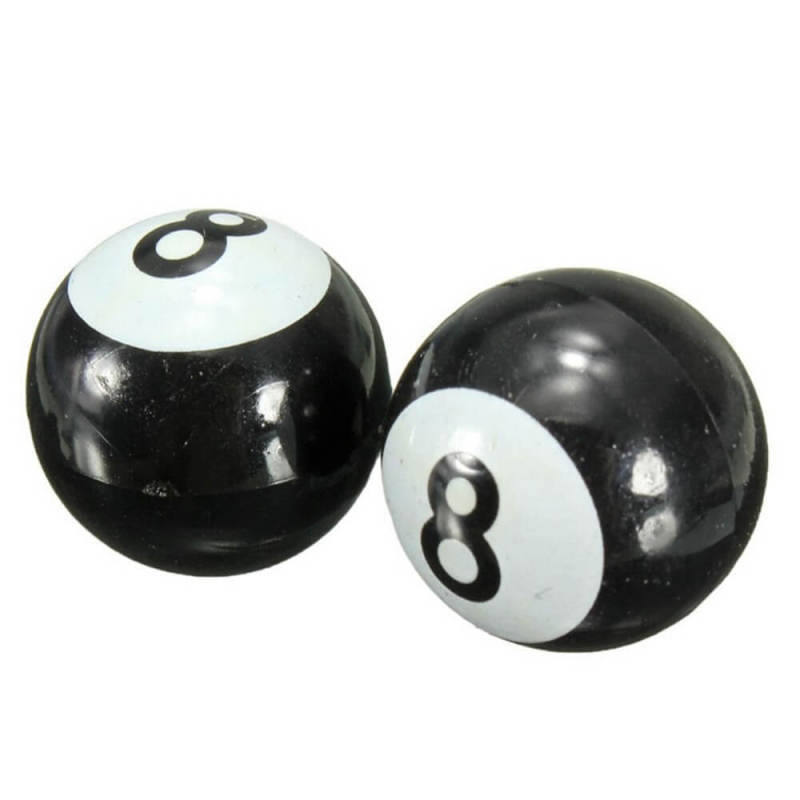 Car Motorcycle Bicycle Tire Caps Billiards Pool 8 Ball Black