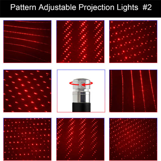 USB LED Ambient Lighting Car Roof Party Tent Indoor with 2 Lens