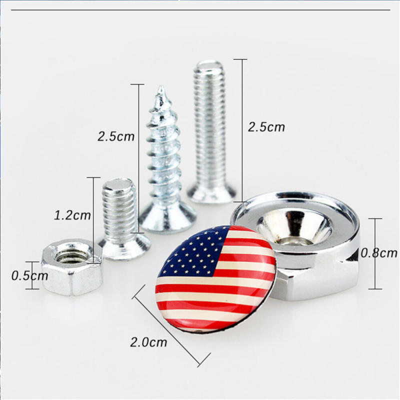 Flag Style Anti-theft License Plate Frame Bolts