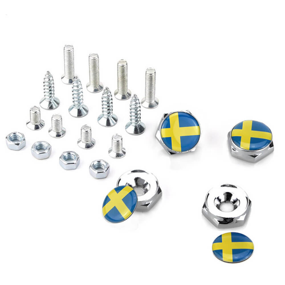 Flag Style Anti-theft License Plate Frame Bolts