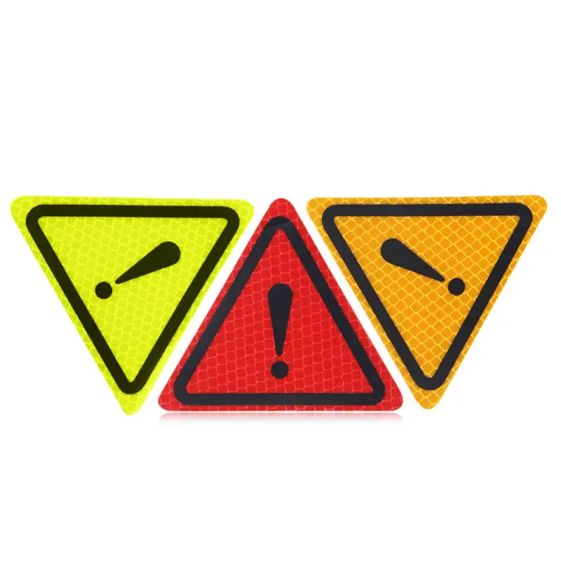 Triangle Warning Sign Reflective Stickers