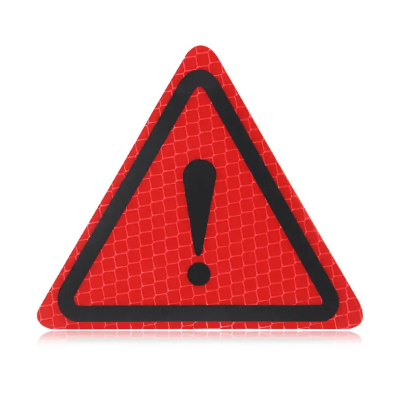 Triangle Warning Sign Reflective Stickers
