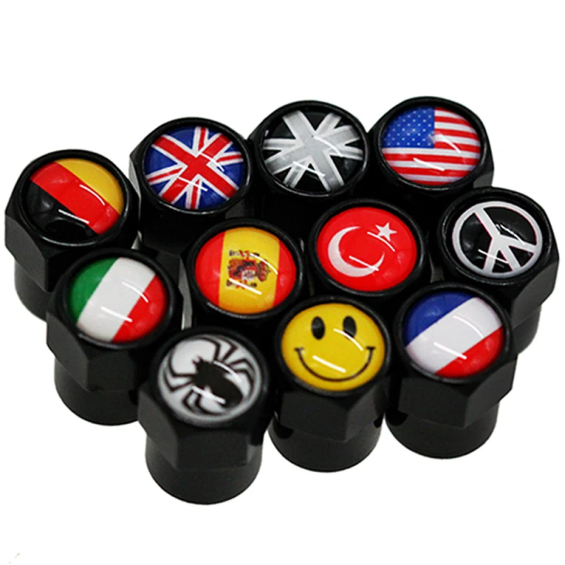 Country Flags Valve Stem Caps