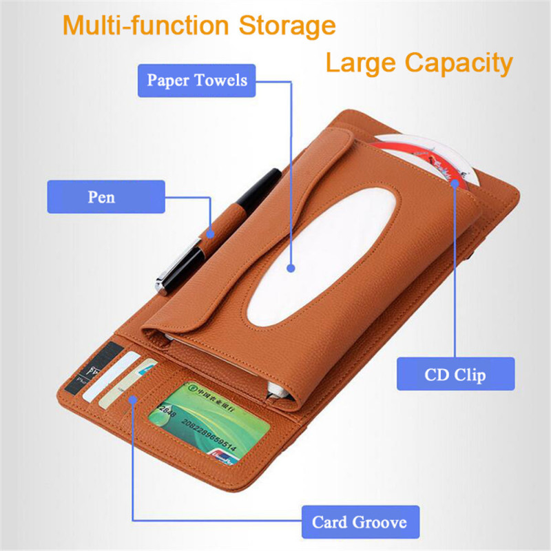 Sun Visor Organizer CD DVD Credit Card Holder