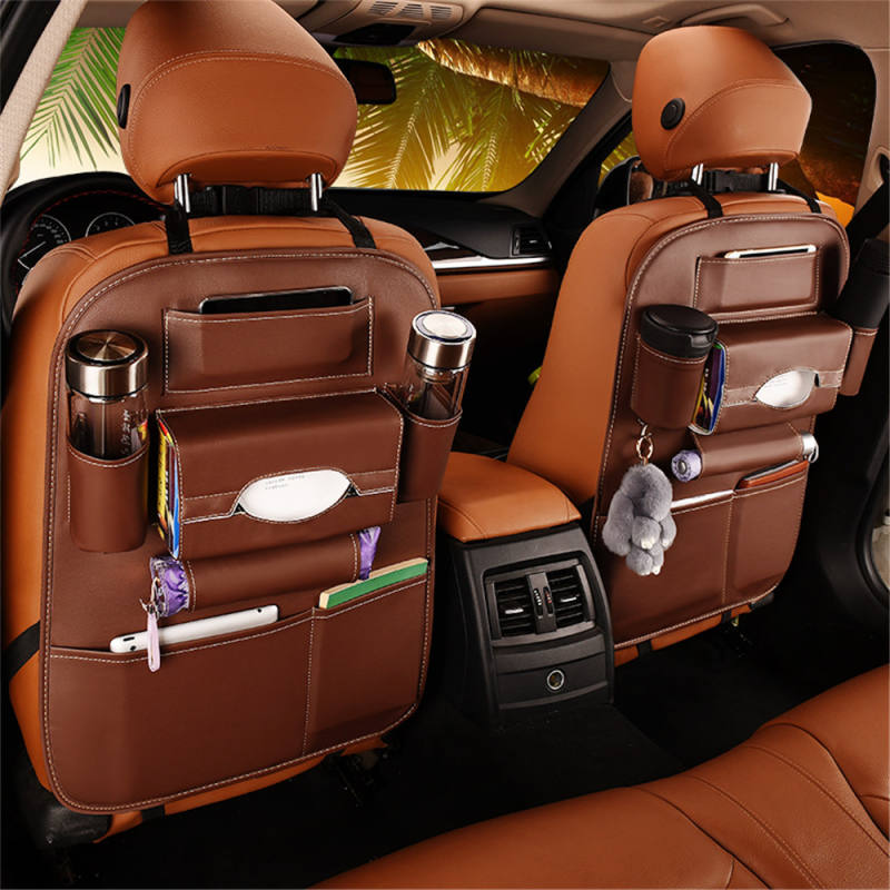 Pu Leather Car Seat Organizer Backseat