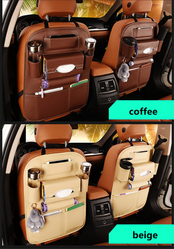 Pu Leather Car Seat Organizer Backseat