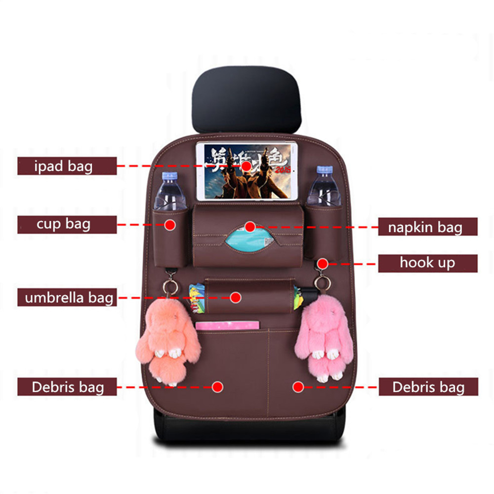 Pu Leather Car Seat Organizer Backseat