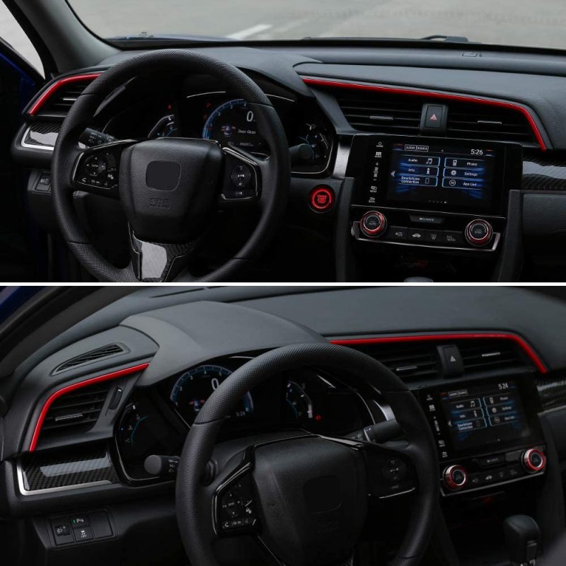 10th Gen Civic 2016-2020 Air Vent Trims Dash Board Panel Strips