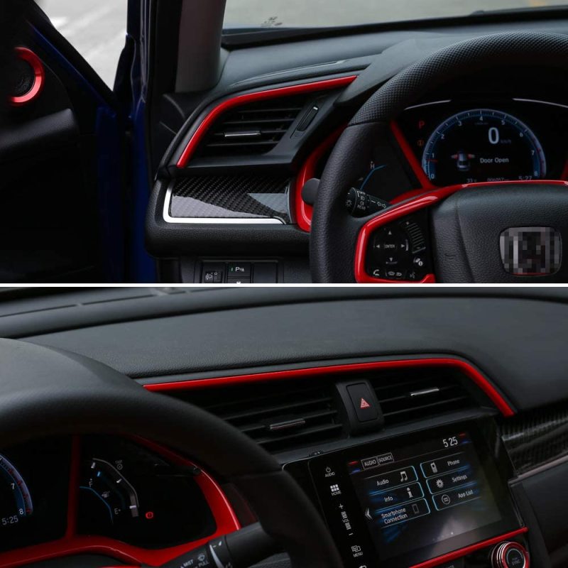 10th Gen Civic 2016-2020 Air Vent Trims Dash Board Panel Strips