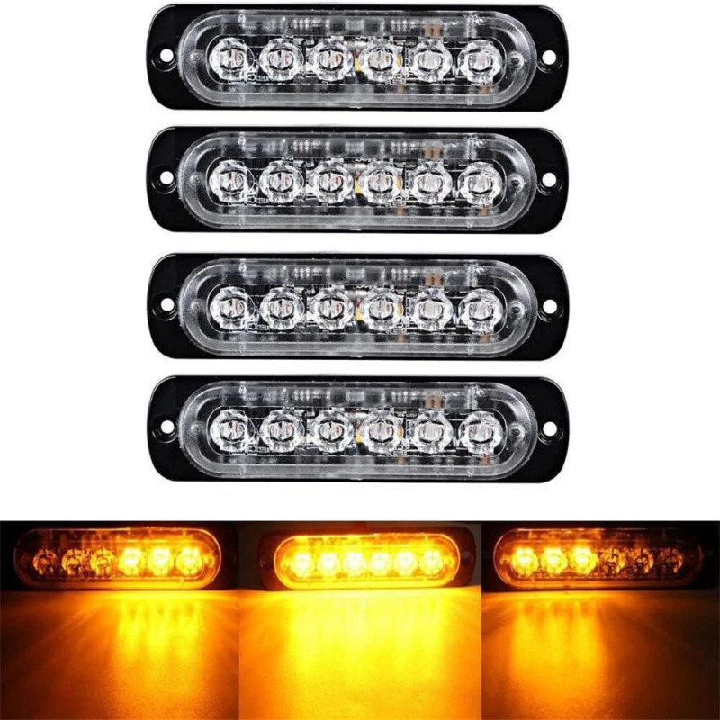 6LED Emergency Strobe Lights for Trucks Car Motorcycle