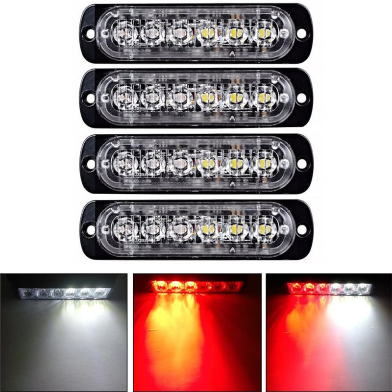 6LED Emergency Strobe Lights for Trucks Car Motorcycle