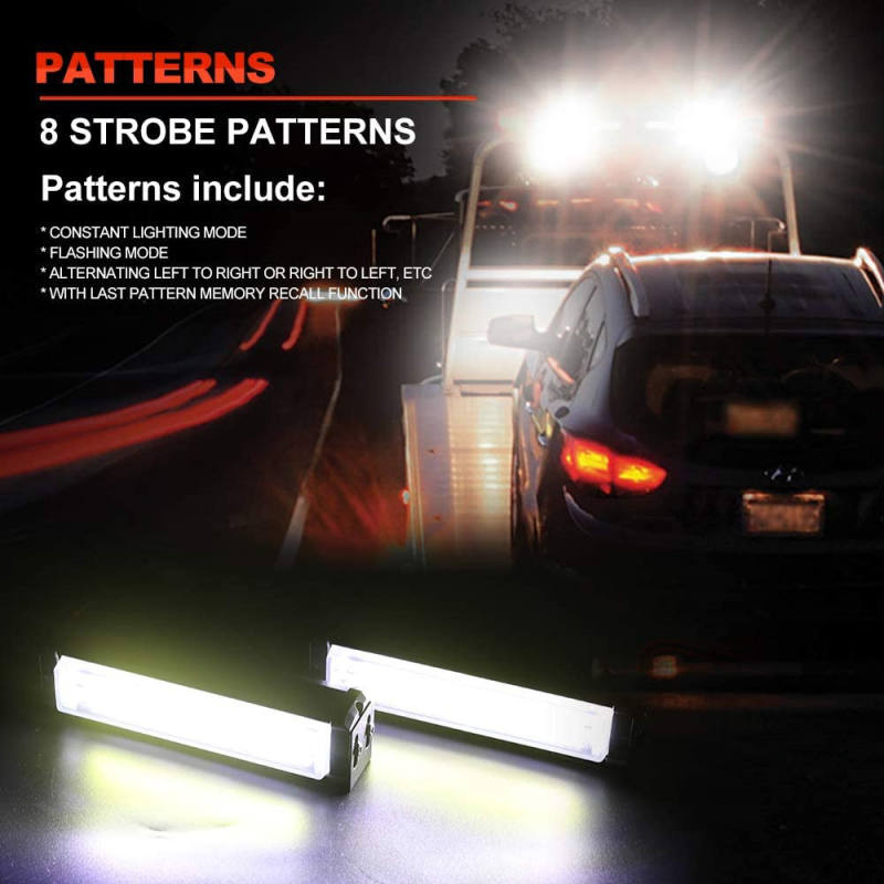 8 Flash Patterns Emergency LED Light Bar