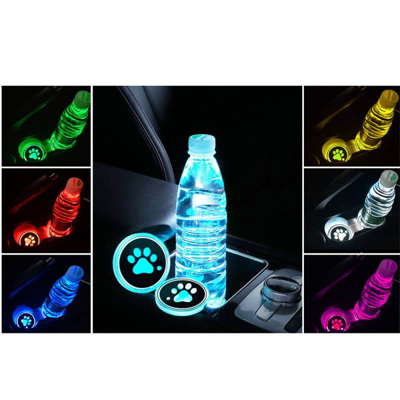 RGB LED Lights Car Drink Coaster