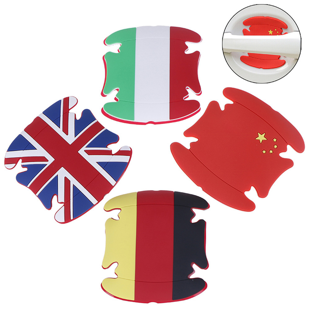 National Flag Style Car Door Handle Scratches Protective Film