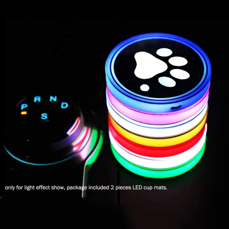 RGB LED Lights Car Drink Coaster