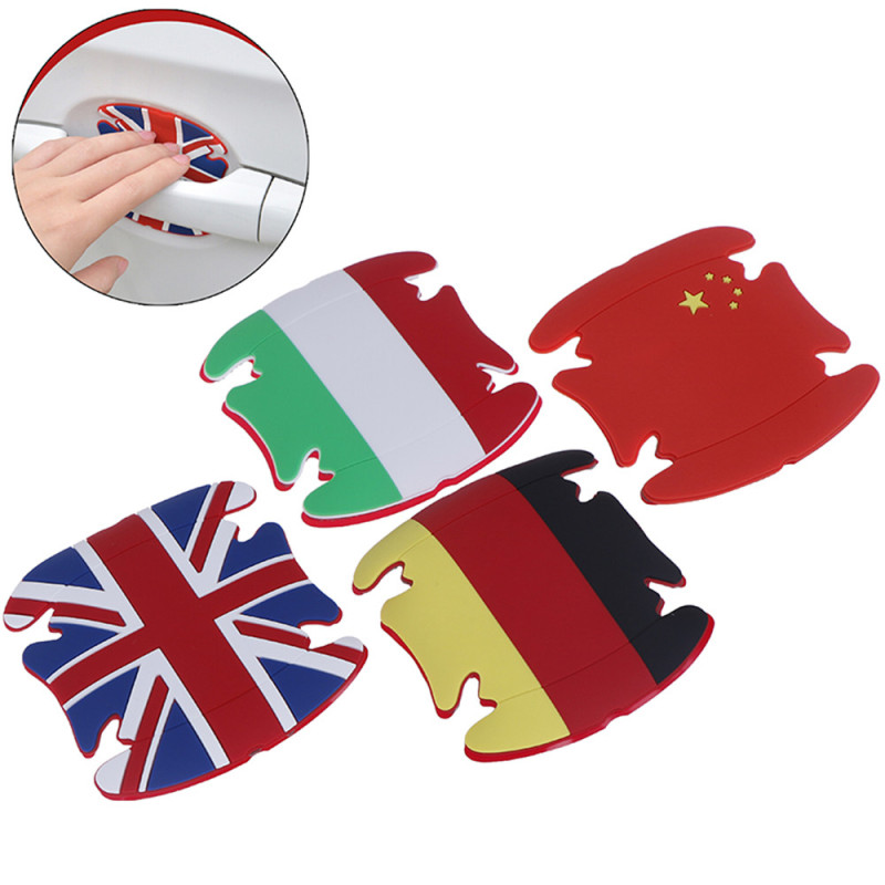 National Flag Style Car Door Handle Scratches Protective Film