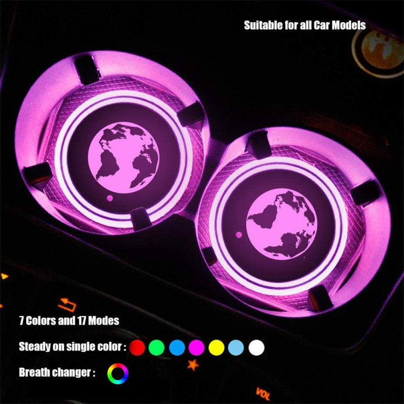 RGB LED Lights Car Drink Coaster