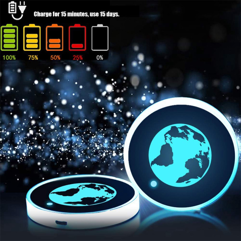 RGB LED Lights Car Drink Coaster