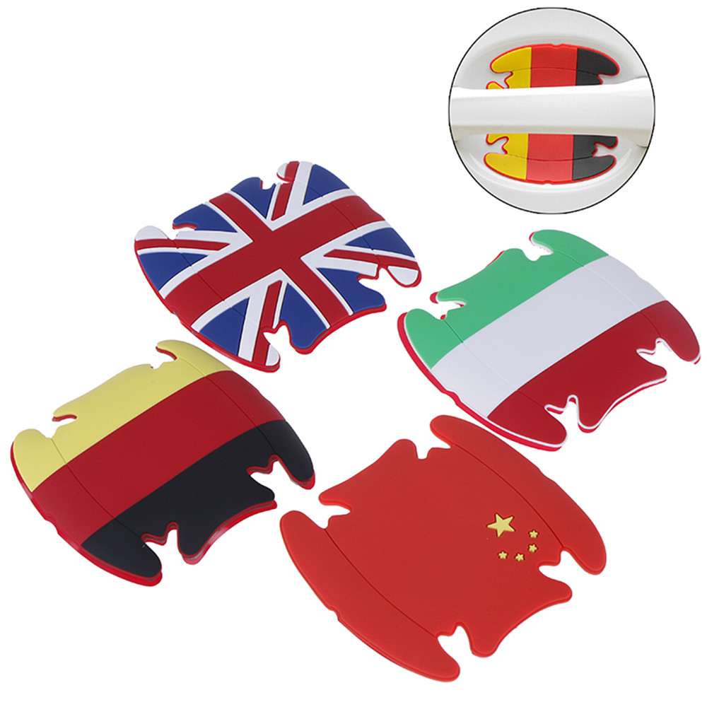 National Flag Style Car Door Handle Scratches Protective Film