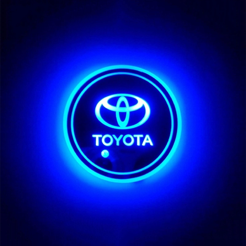 LED Car Logo Cup Holder Coaster