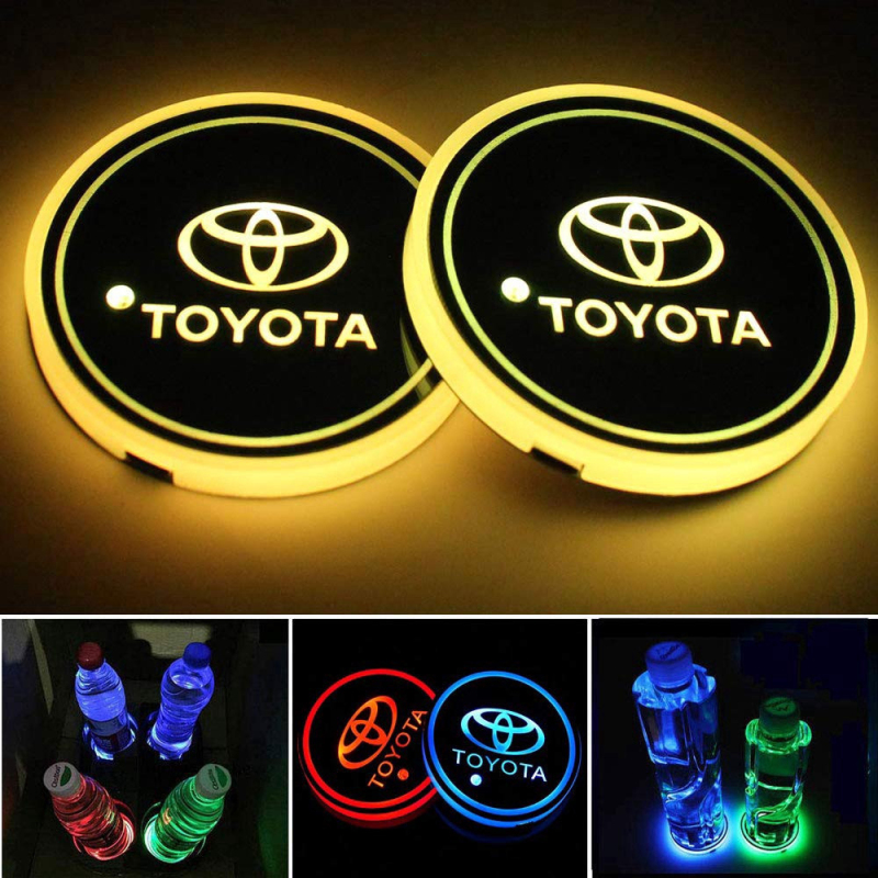 LED Car Logo Cup Holder Coaster