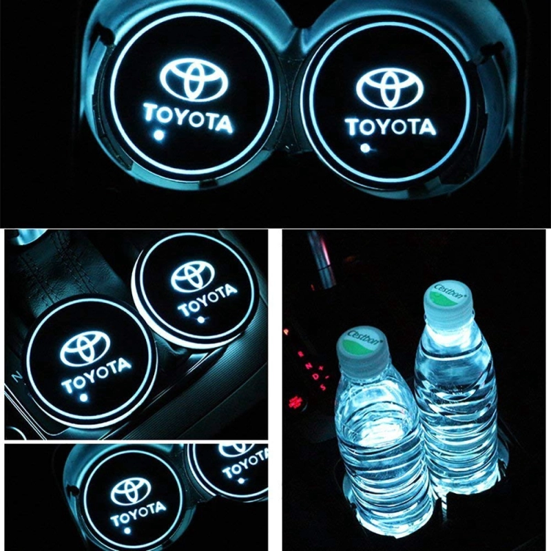 LED Car Logo Cup Holder Coaster