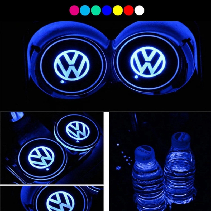 LED Car Logo Cup Holder Coaster