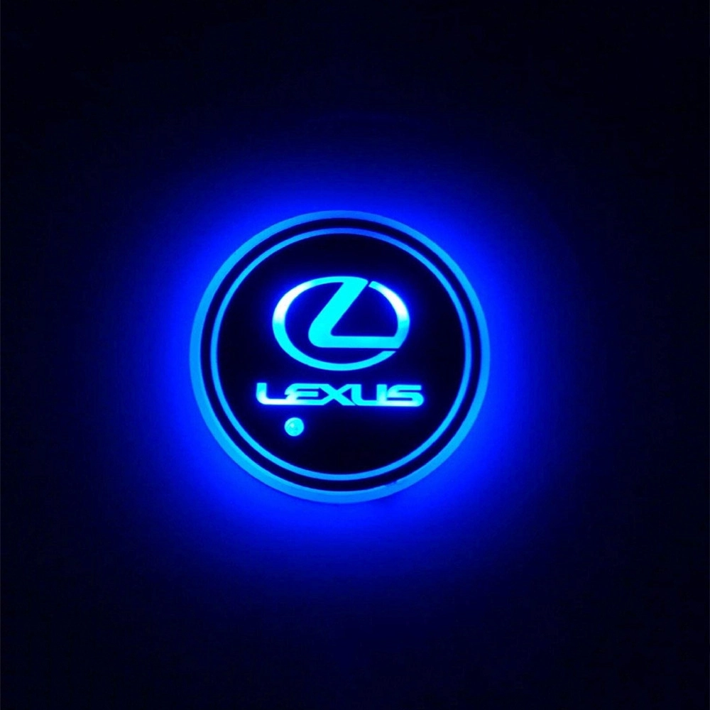 SENZEAL-AUTO | LED Car Cup Holder Coasters with Audi BMW Benz Toyota Logo