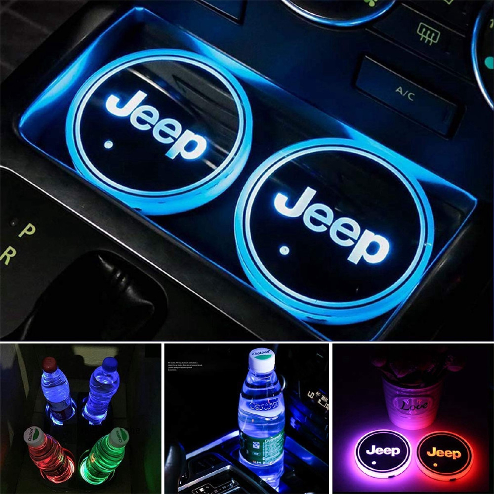 LED Car Logo Cup Holder Coaster