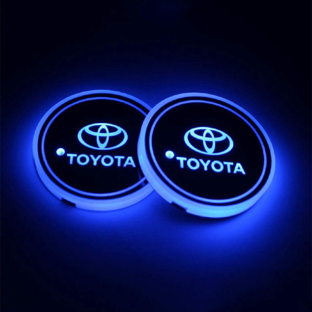 LED Car Logo Cup Holder Coaster