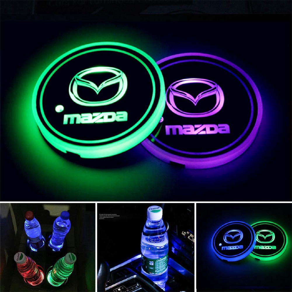 LED Car Logo Cup Holder Coaster