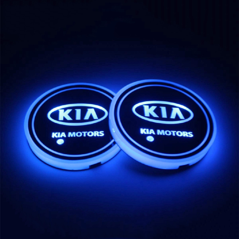 LED Car Logo Cup Holder Coaster