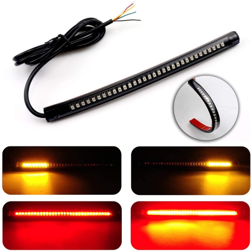 Motorcycle Led Strips Tail Brake Stop Turn Signal Lights