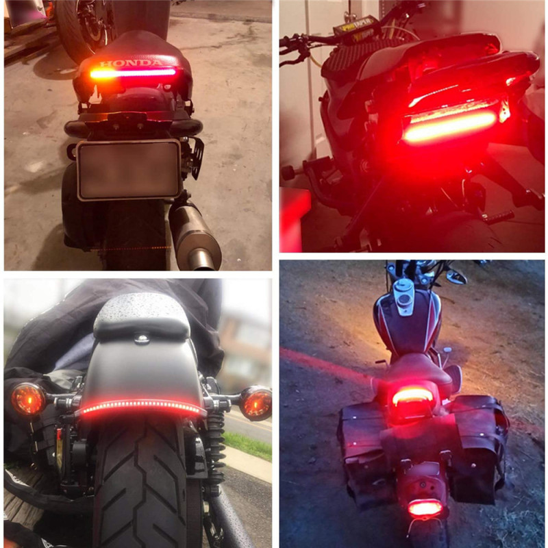 Motorcycle Led Strips Tail Brake Stop Turn Signal Lights