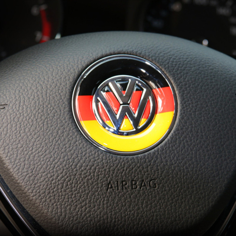 VW Front Bumper Rear Emblem Steering Wheel Badge Sticker