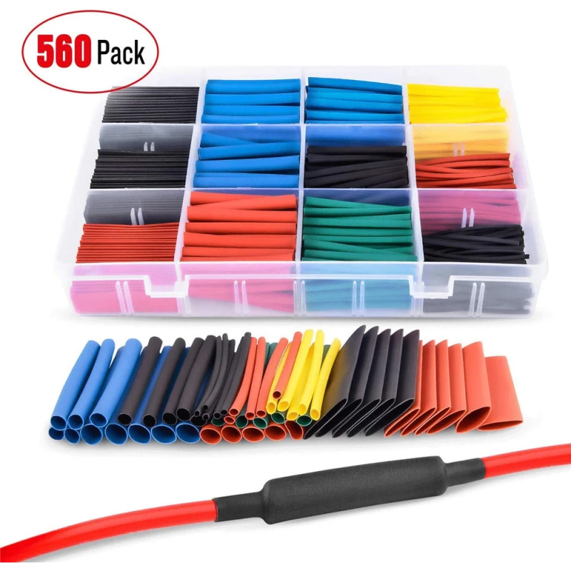 560PCS Heat Shrink Wrap with Storage Box