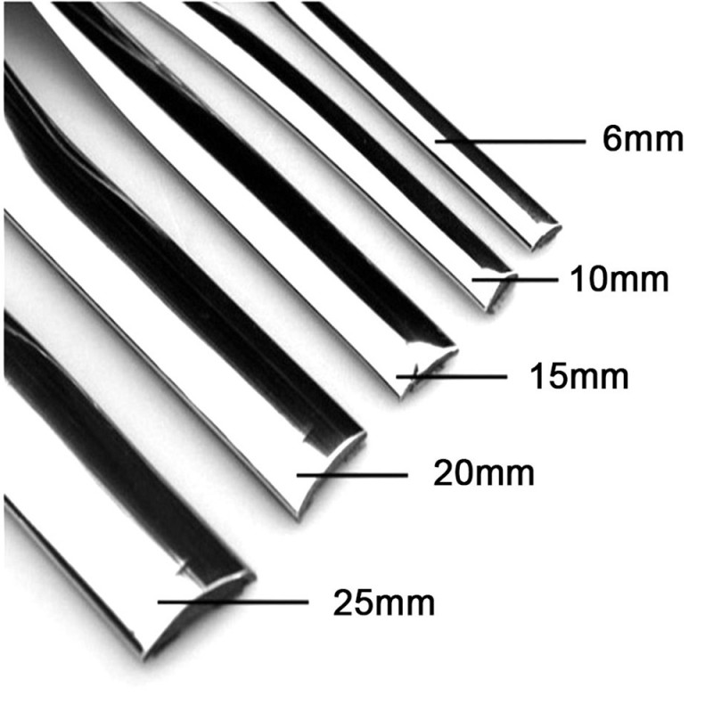 12M Self Adhesive Chrome Trim for Cars