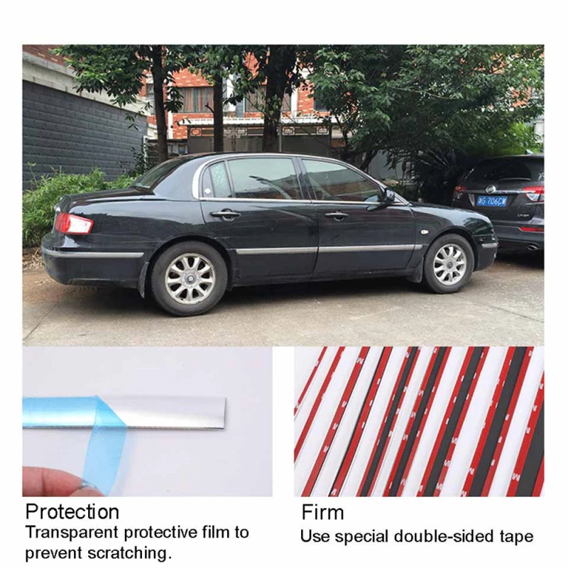 12M Self Adhesive Chrome Trim for Cars