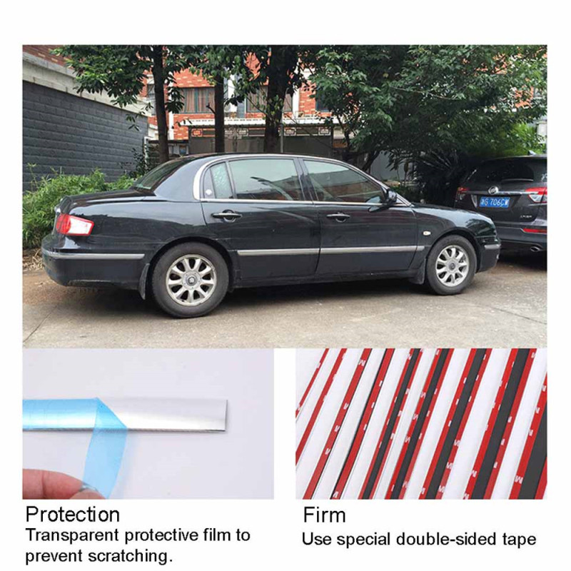 12M Self Adhesive Chrome Trim for Cars