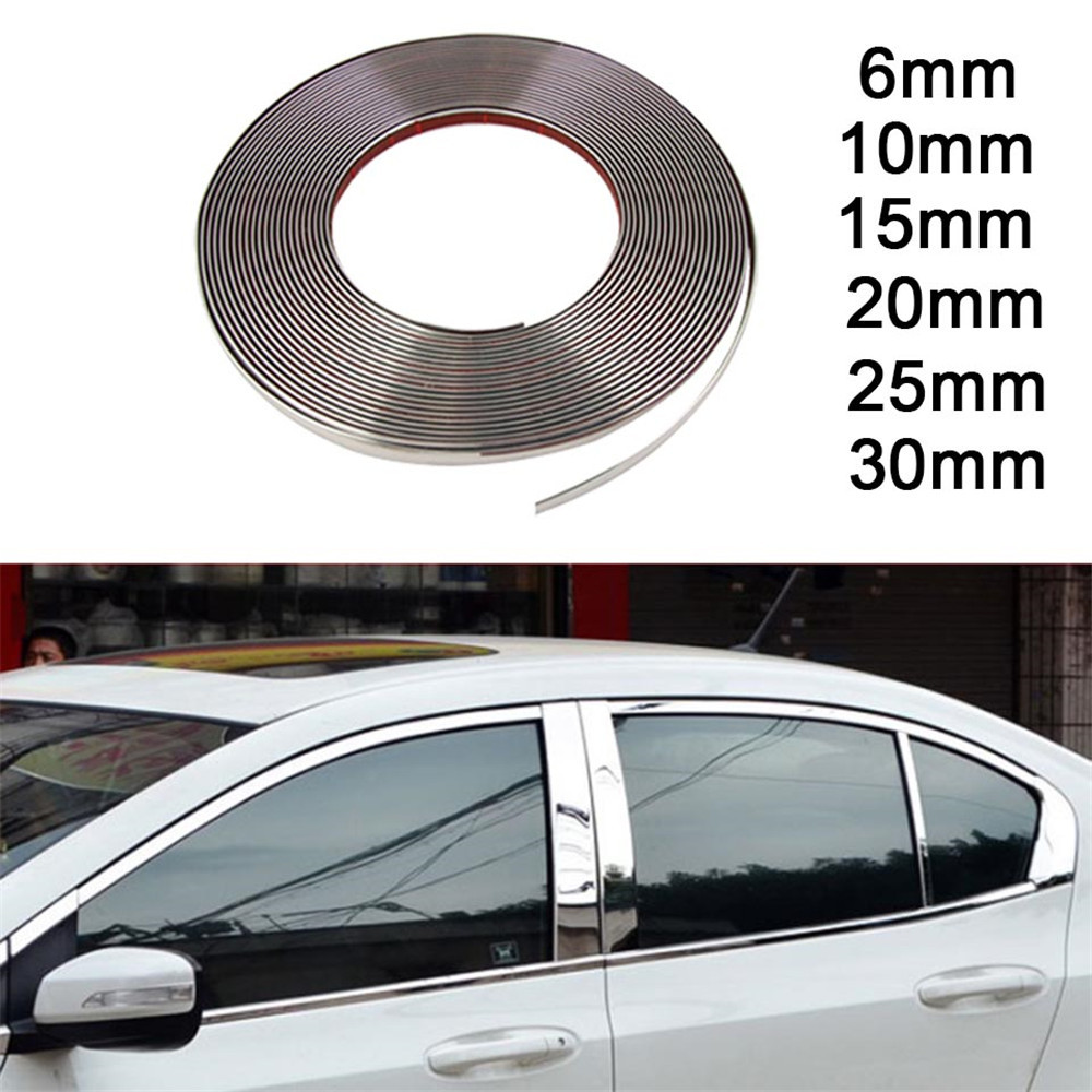 12M Self Adhesive Chrome Trim for Cars