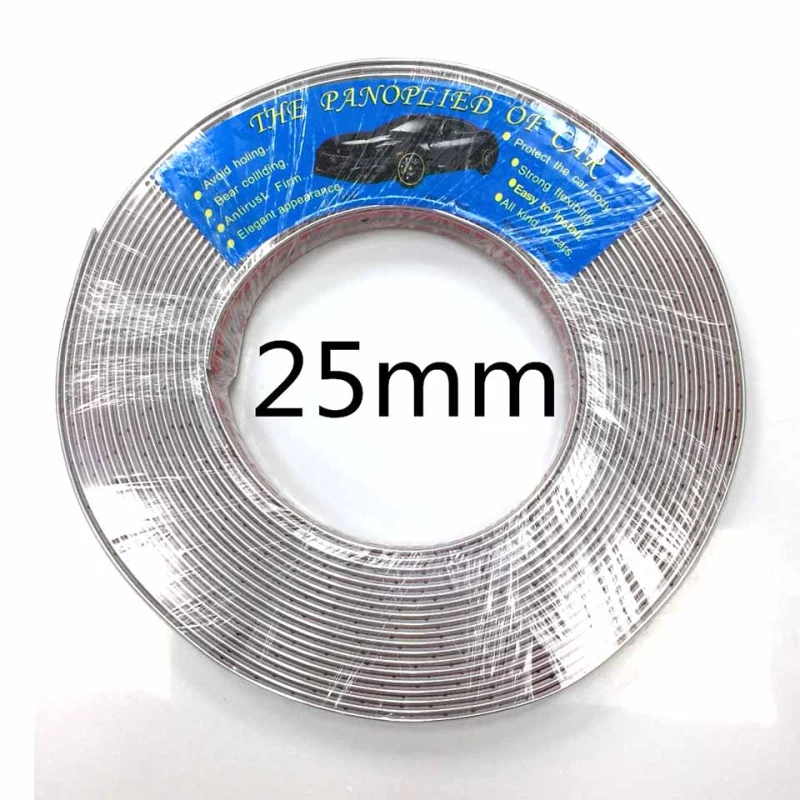12M Self Adhesive Chrome Trim for Cars
