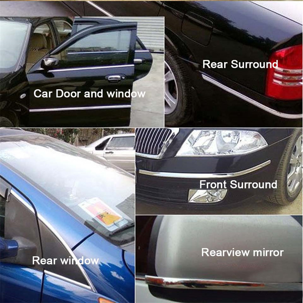12M Self Adhesive Chrome Trim for Cars