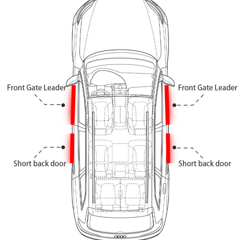 Rubber Car Door Sill Trim Bumper Protector
