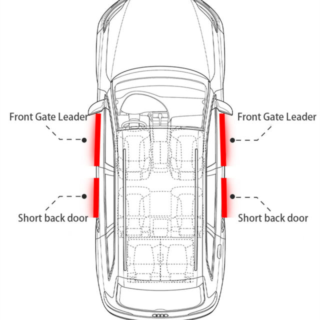 Rubber Car Door Sill Trim Bumper Protector