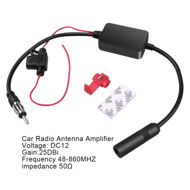 Universal Car Antenna Booster for AM and FM