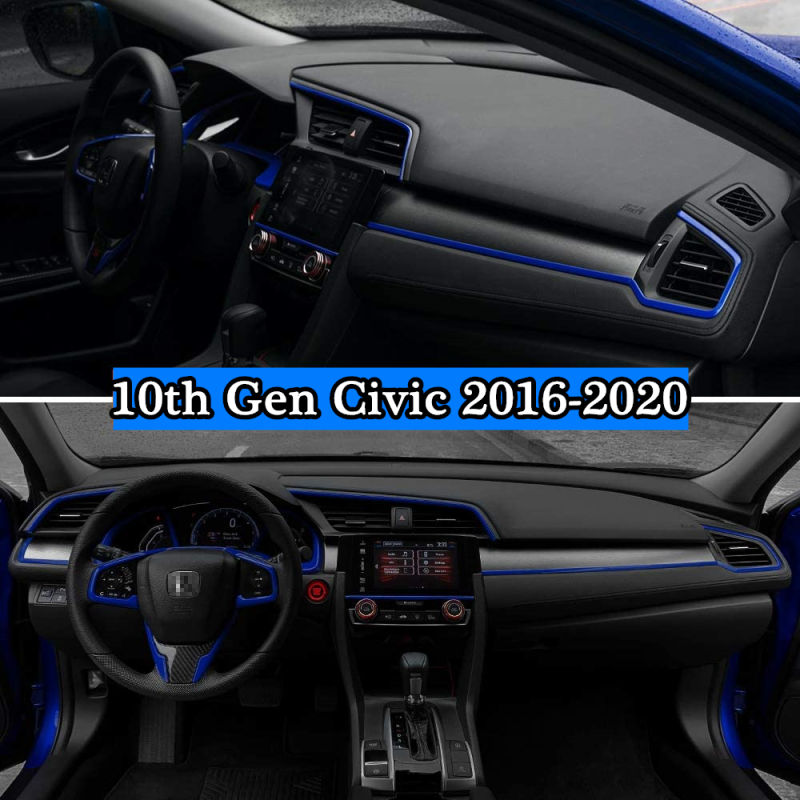 10th Gen Civic 2016-2020 Air Vent Trims Dash Board Panel Strips