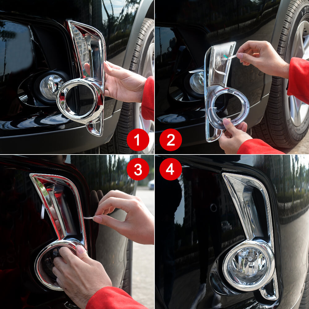 Toyota Highlander 2017-2019 Front + Rear Fog Light Cover Trim