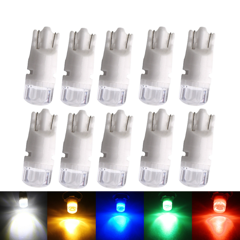 10PCS T10 W5W 194 Led Bulb Ceramic Flashlight for Interior Lighting